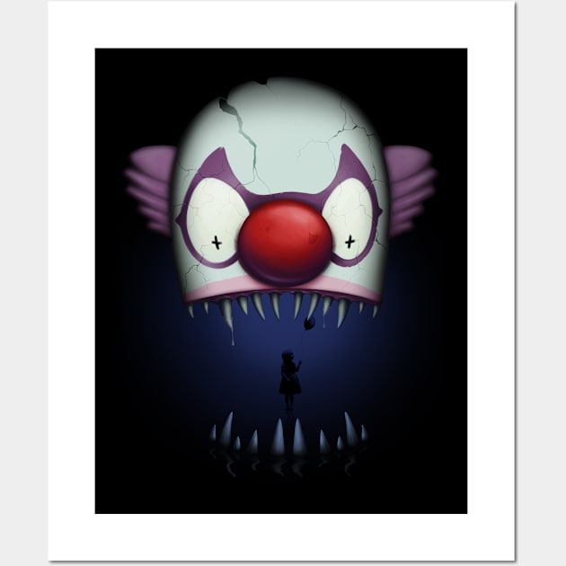 The bite of clown Wall Art by JORDYGRAPH